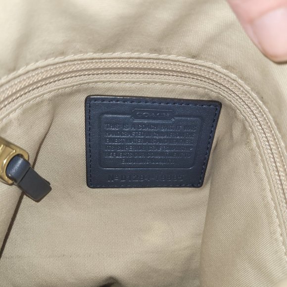 Coach Color Block Shoulder Bag Pre-Loved - Red Navy Tan - Picture 6 of 6